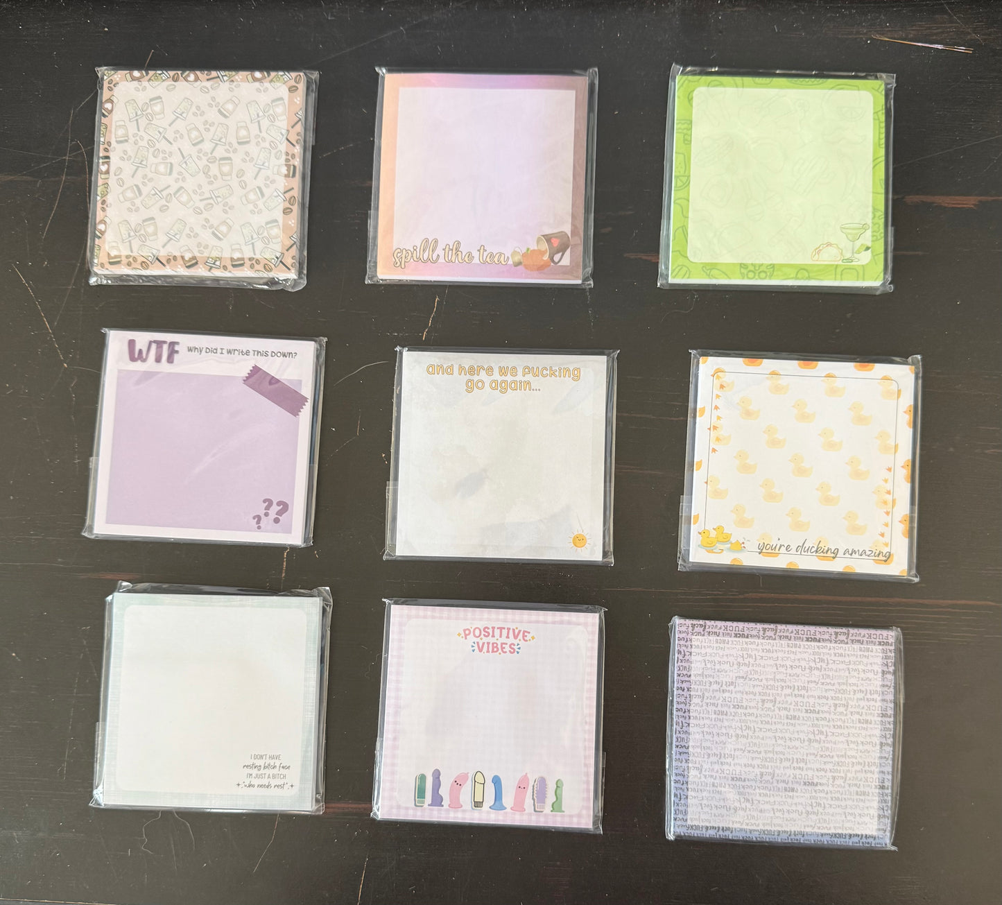 Sticky notepads