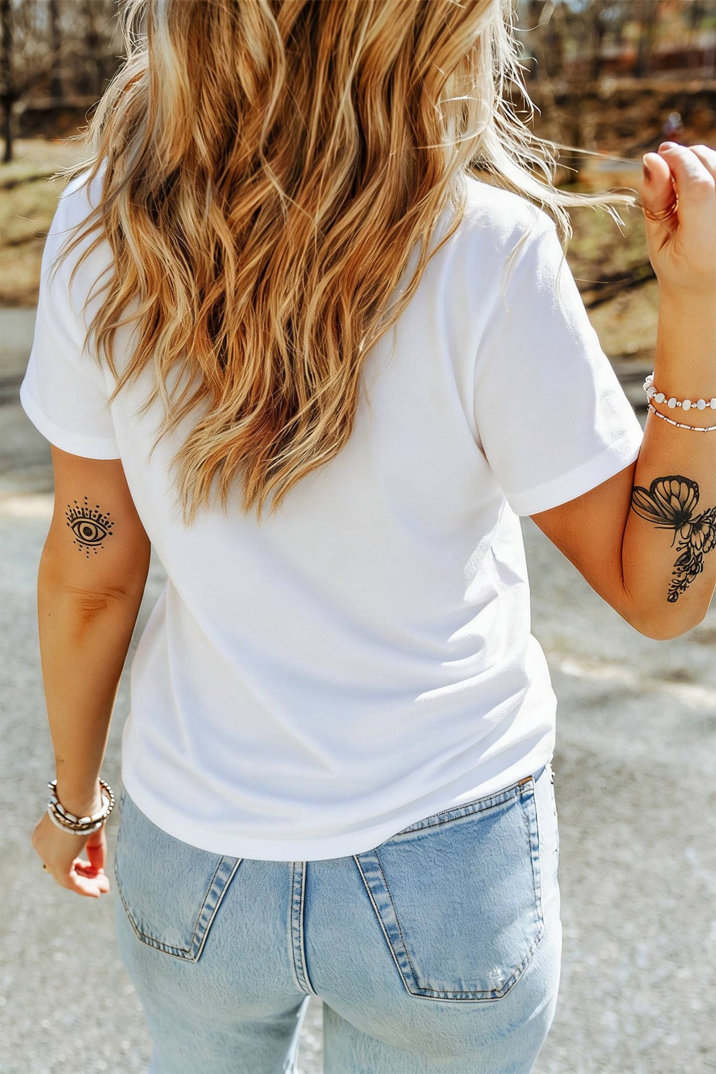 LDC Sequin Chenille Pumpkin Bow Pattern Casual Short T Shirt: White / S