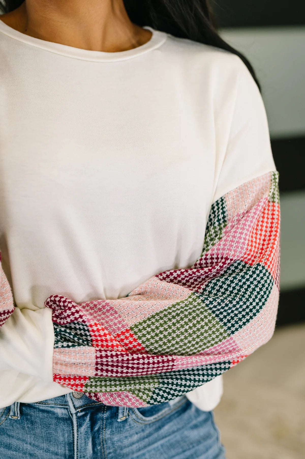 French Terry patchwork top