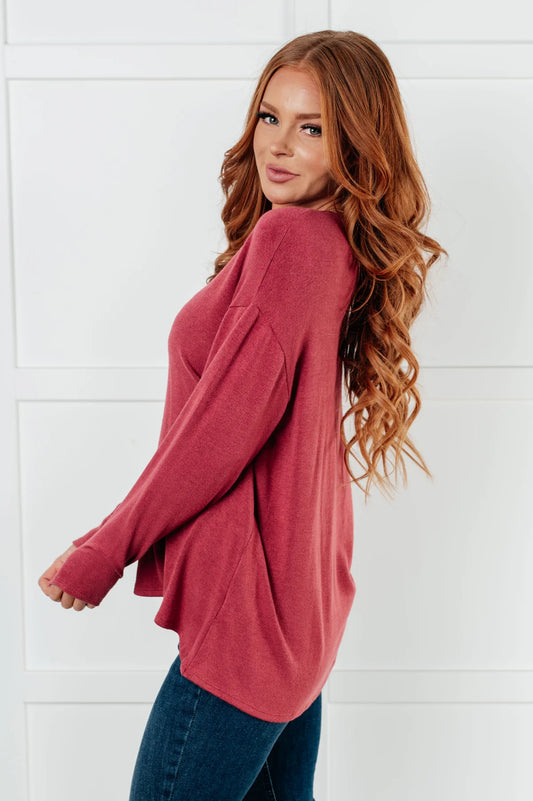 Pink long sleeve top