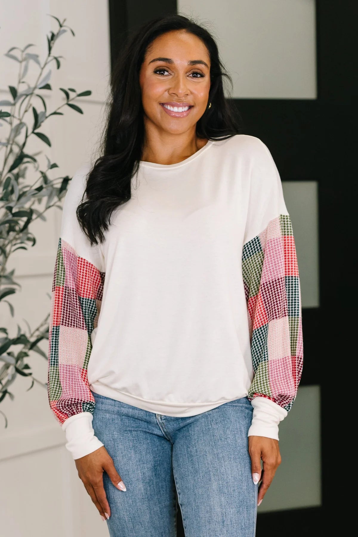 French Terry patchwork top