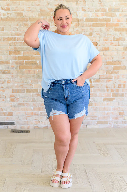 Fly Away blue top