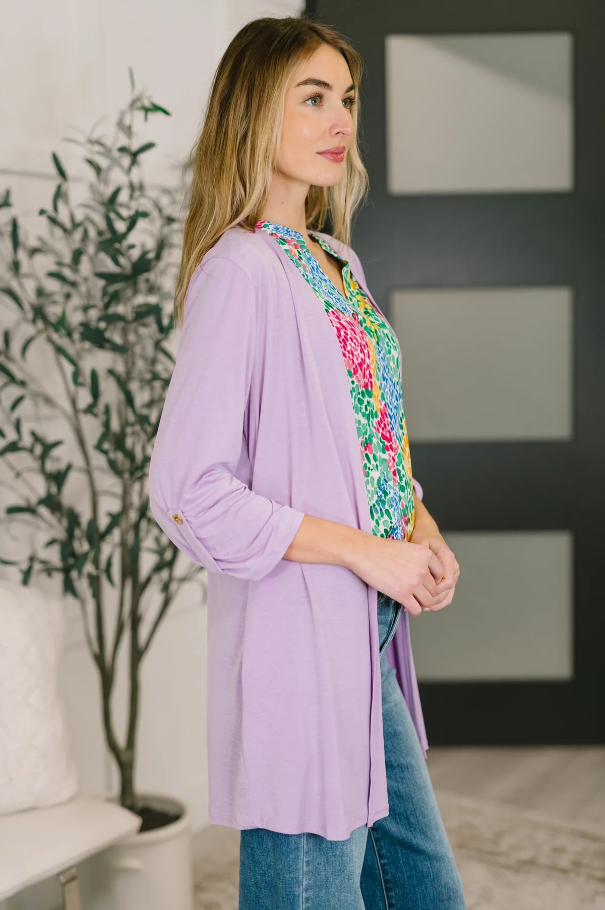 LIZZY CARDIGAN IN ORCHID BLOOM