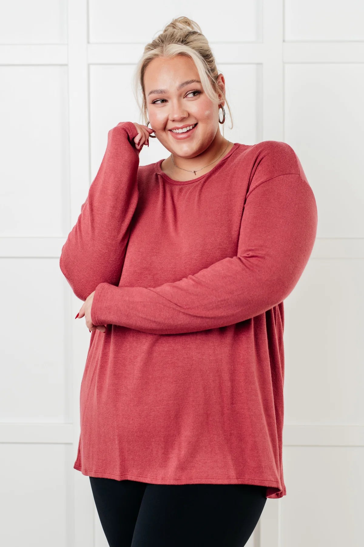 Pink long sleeve top
