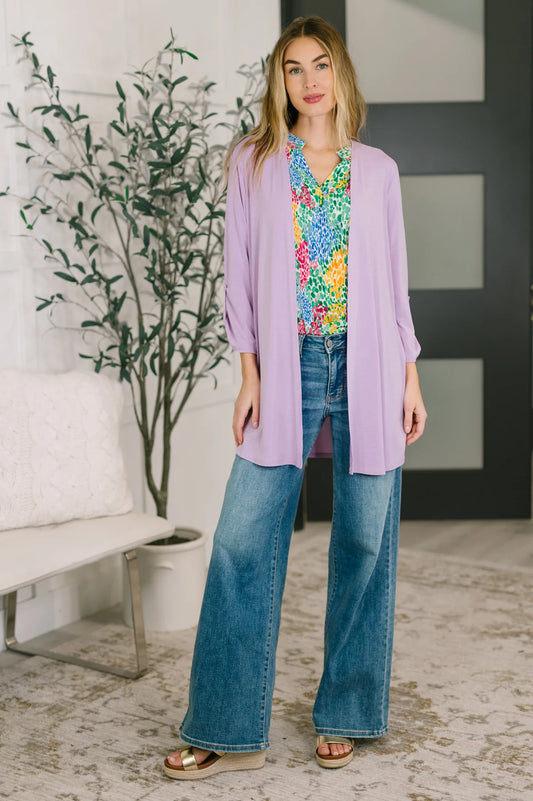 LIZZY CARDIGAN IN ORCHID BLOOM